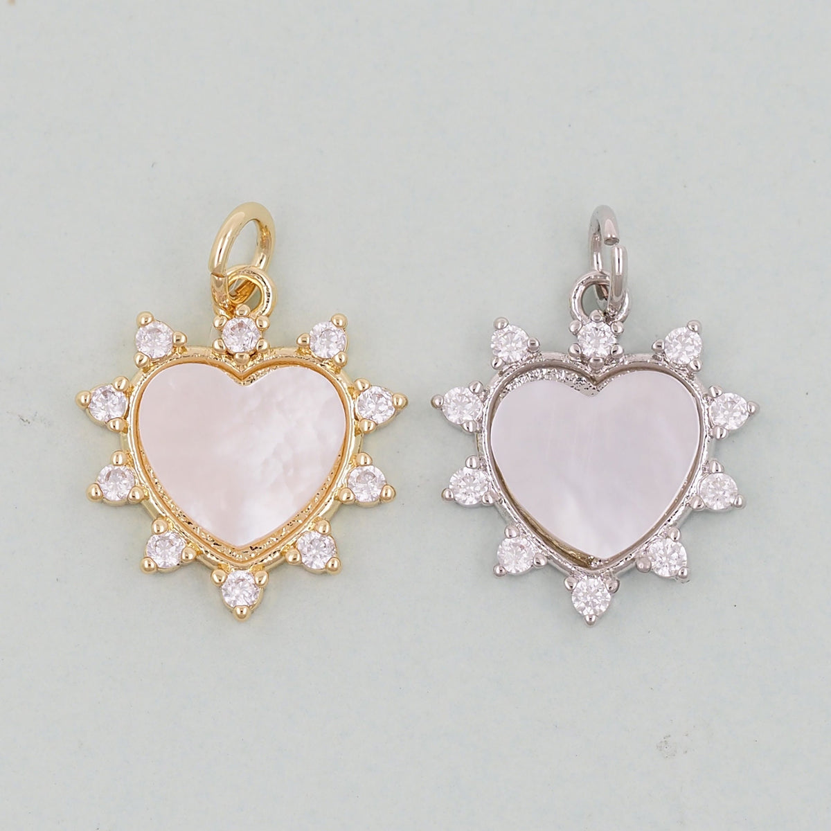 18K Gold Filled Heart Charm Pendant for Jewelry Making