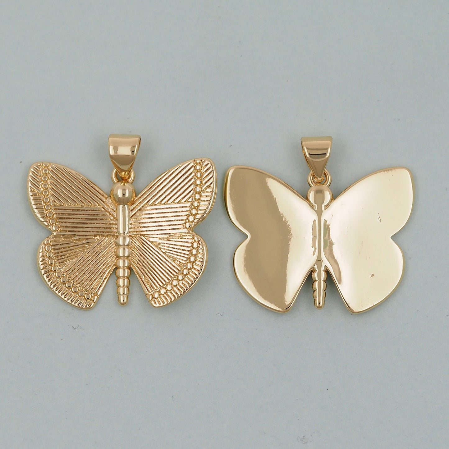 Gold Butterfly Charms,18K Gold Filled Butterfly Pendant,insect Charm Bracelet Necklace for DIY Jewelry Making Supply