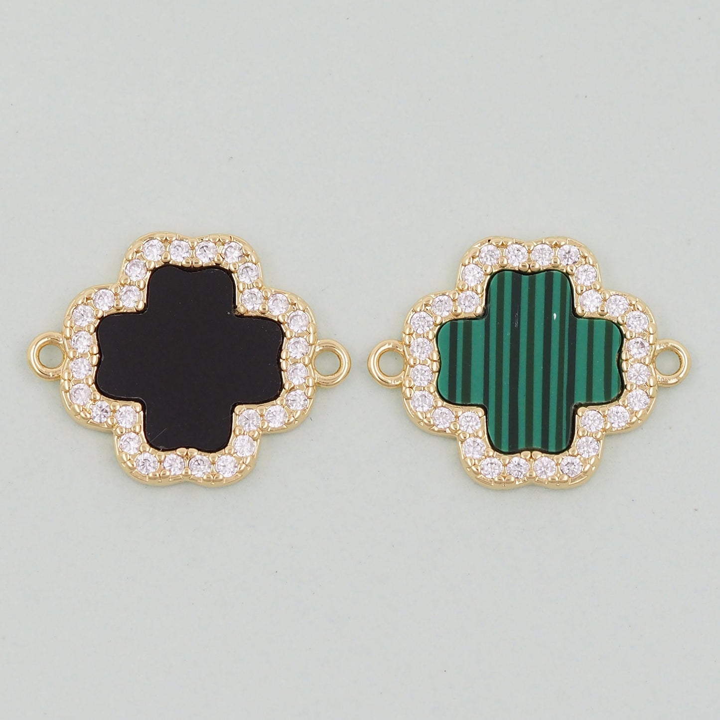 Gold Flower Charms,18K Gold Filled Flower Pendant,Flower Connector Charm Bracelet Necklace for DIY Jewelry Making Supply