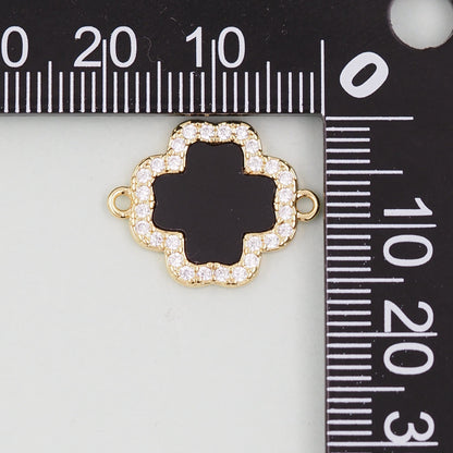 Gold Flower Charms,18K Gold Filled Flower Pendant,Flower Connector Charm Bracelet Necklace for DIY Jewelry Making Supply