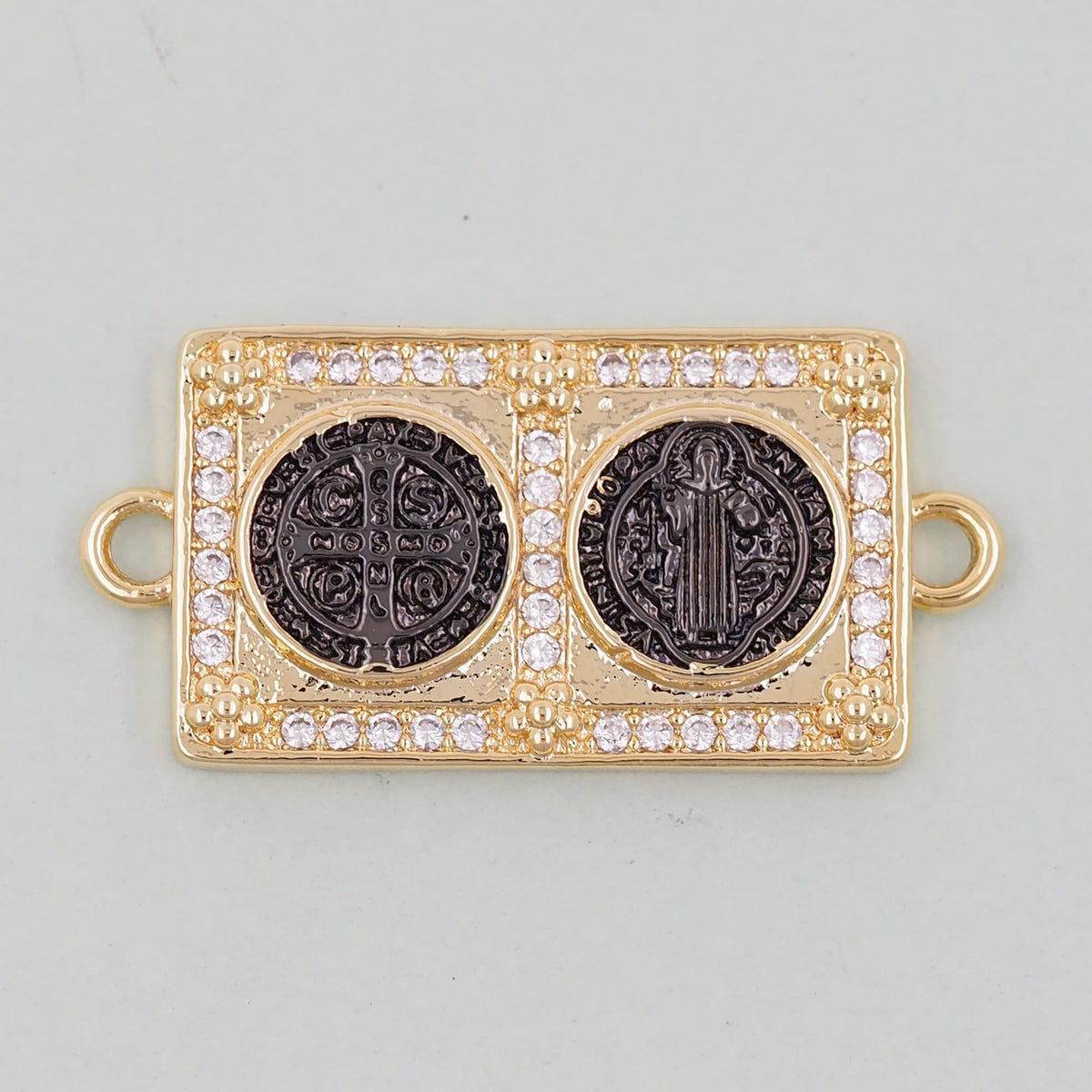 18K Gold Filled Saint Charm Pendant for Jewelry Making