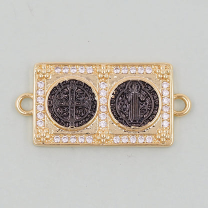 18K Gold Filled Saint Charm Pendant for Jewelry Making
