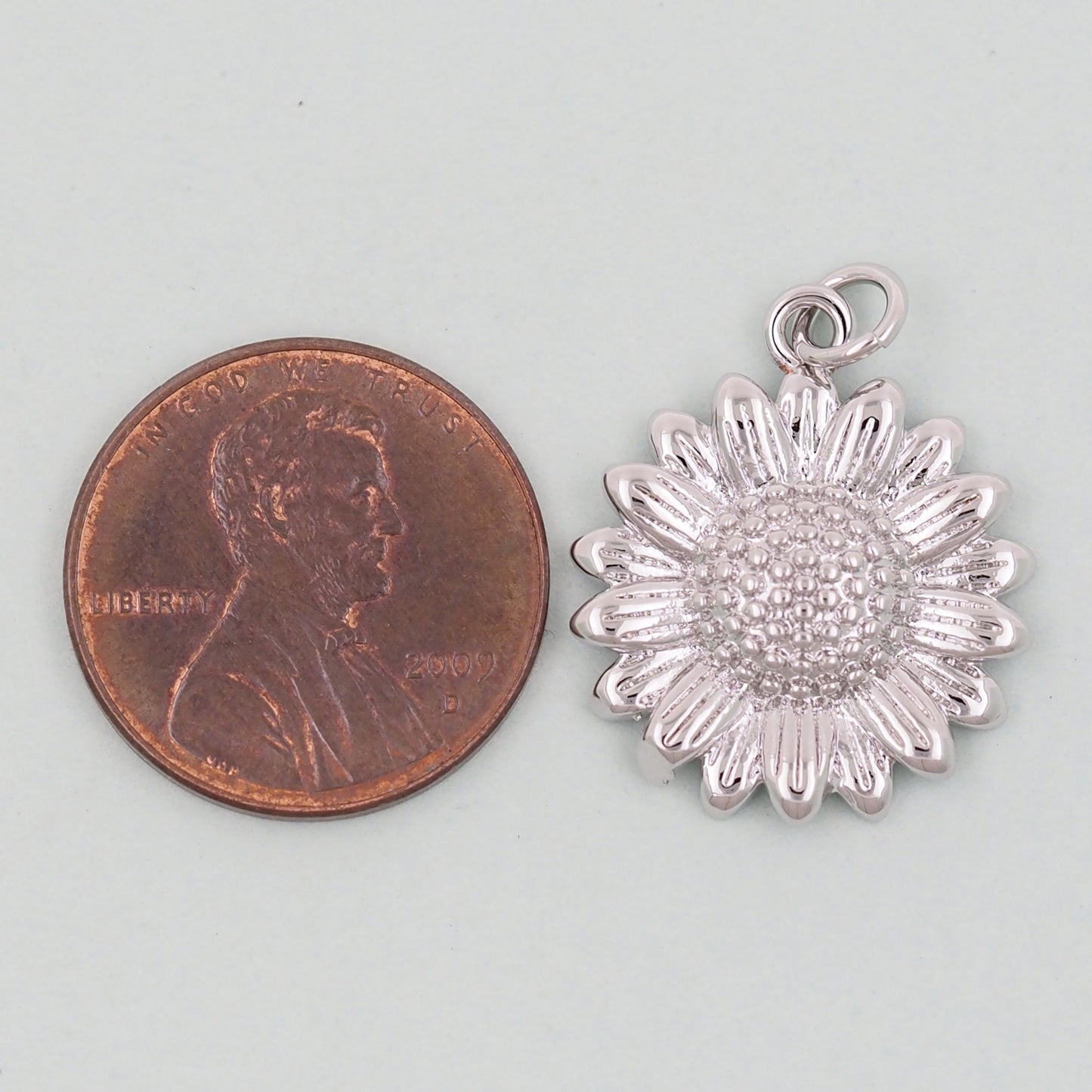 Gold Sunflower Charms,18K Gold Filled Sunflower Pendant,Sunflower Charm Bracelet Necklace for DIY Jewelry Making Supply