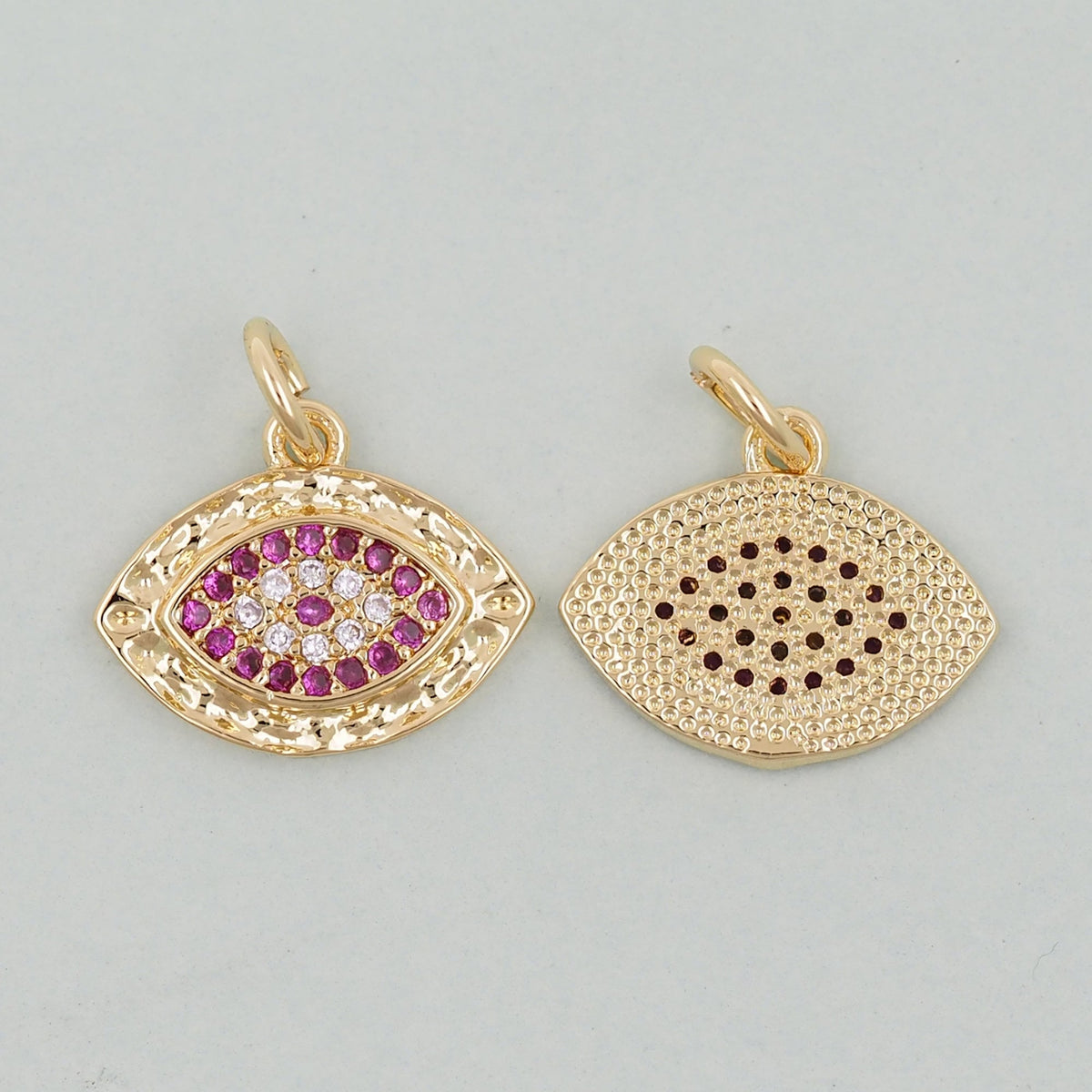 Gold Evil Eye Charms,18K Gold Filled Evil Eye Pendant,Evil Eye Charm Bracelet Necklace for DIY Jewelry Making Supply