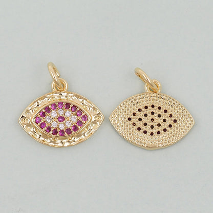 Gold Evil Eye Charms,18K Gold Filled Evil Eye Pendant,Evil Eye Charm Bracelet Necklace for DIY Jewelry Making Supply