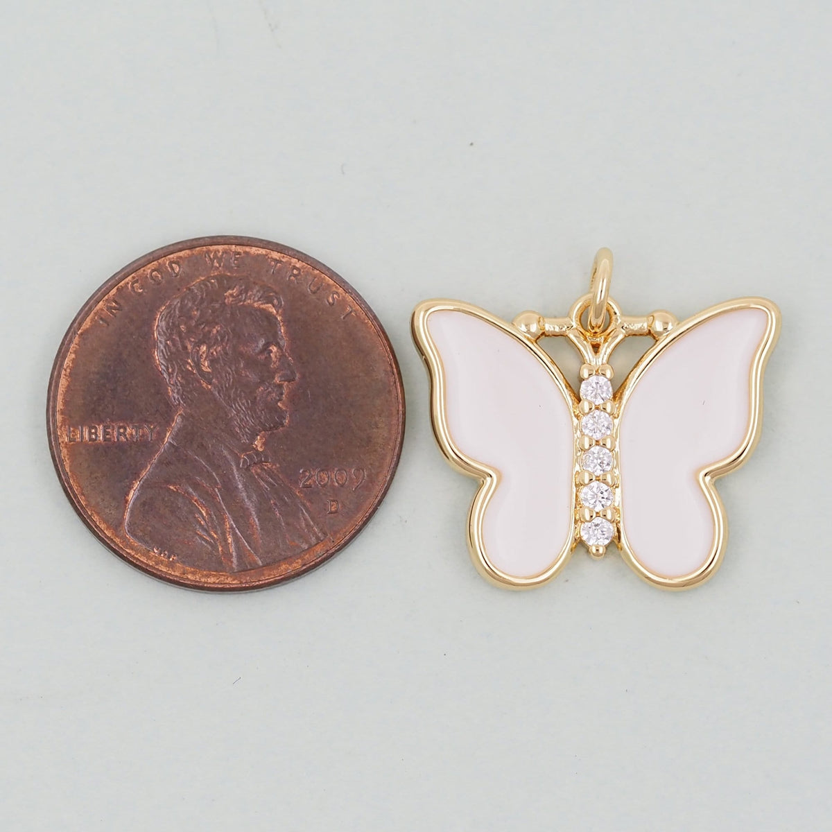 18K Gold Filled Butterfly Charm Pendant for Jewelry Making