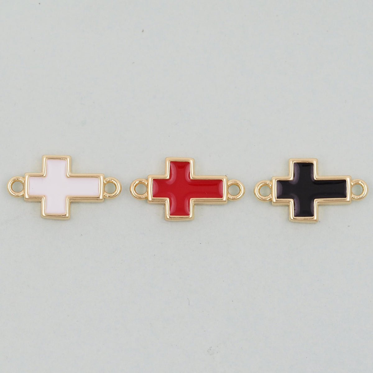 Gold Cross Charms,18K Gold Filled Cross Pendant,Religious Charm Bracelet Necklace for DIY Jewelry Making Supply