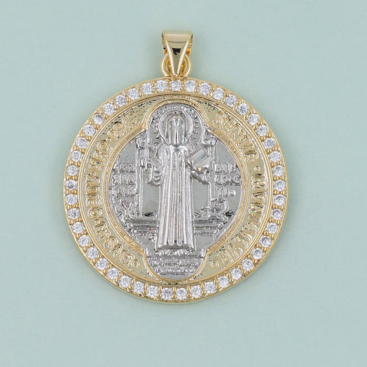 Gold virgin mary Charms,18K Gold Filled virgin mary Pendant,religious Charm Bracelet Necklace for DIY Jewelry Making Supply
