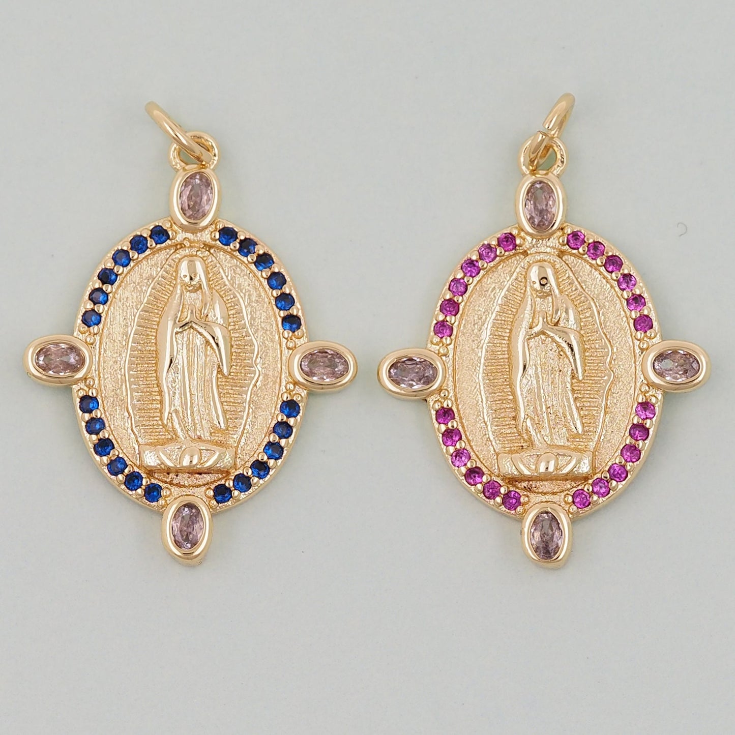 Gold virgin mary Charms,18K Gold Filled virgin mary Pendant,virgin mary Charm Bracelet Necklace for DIY Jewelry Making Supply