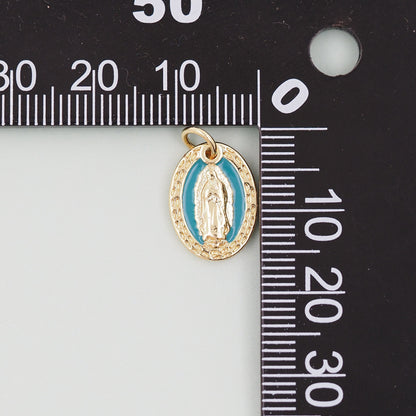 Gold virgin mary Charms,18K Gold Filled virgin mary Pendant,virgin mary Charm Bracelet Necklace for DIY Jewelry Making Supply