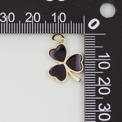 Gold Enamel Flower Bead Charms,18K Gold Filled flower Pendant,Silver flower Charm Bracelet Necklace for DIY Jewelry Making Su