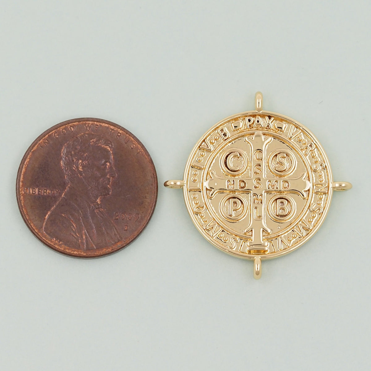 18K Gold Filled Cross Charm Pendant for Jewelry Making