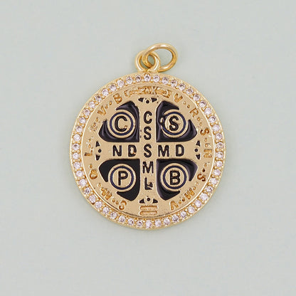 Gold religion Charms,18K Gold Filled religion Pendant,Cross Charm Bracelet Necklace for DIY Jewelry Making Supply