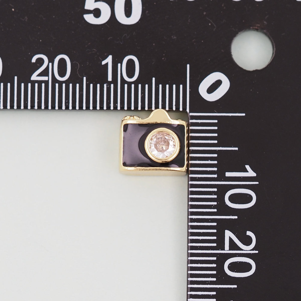 Gold camera Charms,18K Gold Filled camera Pendant,camera Charm Bracelet Necklace for DIY Jewelry Making Supply