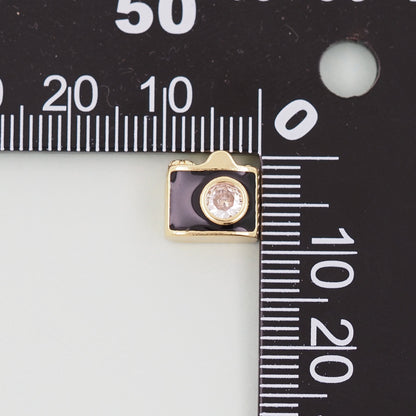 Gold camera Charms,18K Gold Filled camera Pendant,camera Charm Bracelet Necklace for DIY Jewelry Making Supply