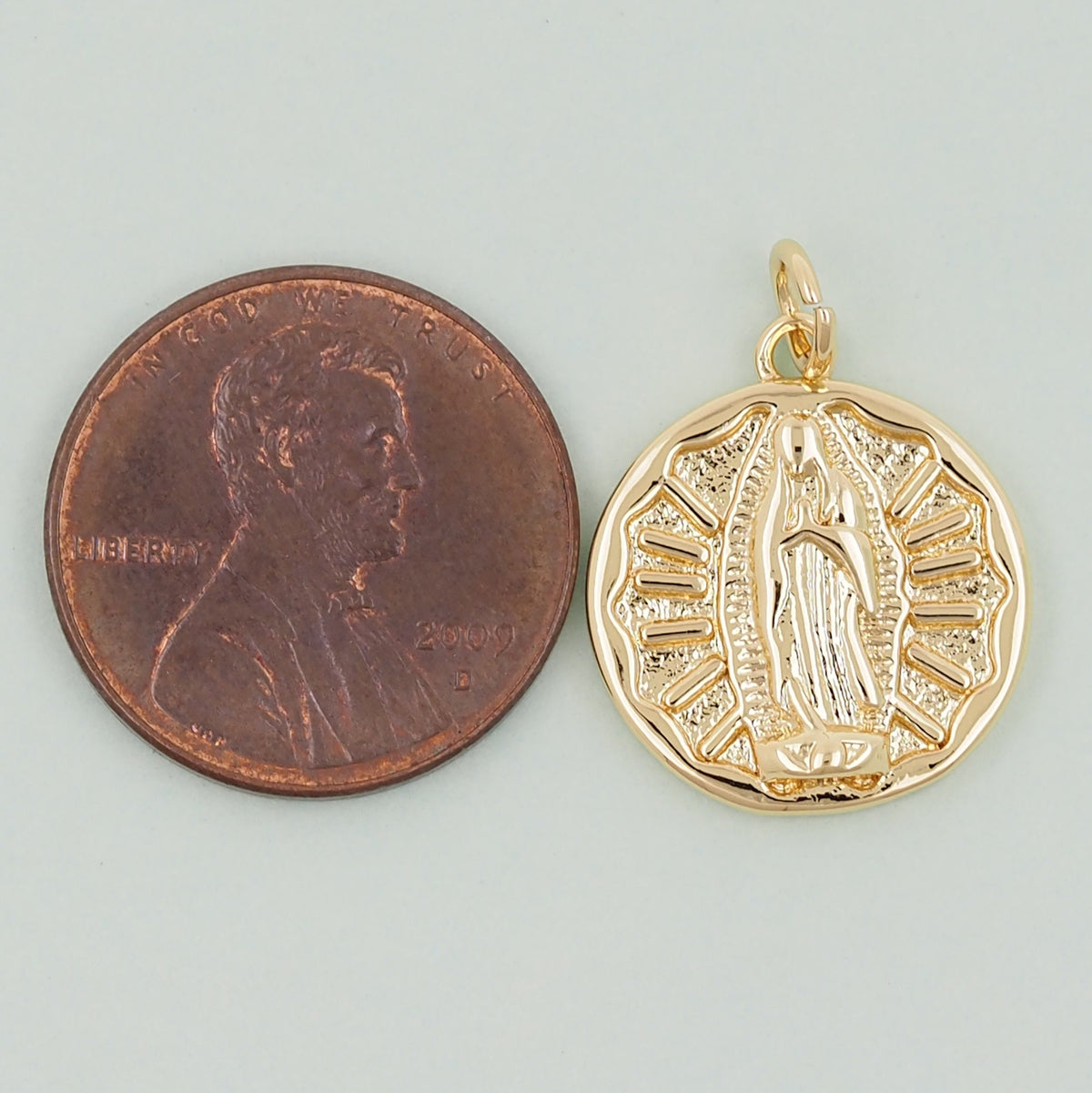 Gold virgin mary Charms,18K Gold Filled virgin mary Pendant,virgin mary Charm Bracelet Necklace for DIY Jewelry Making Supply