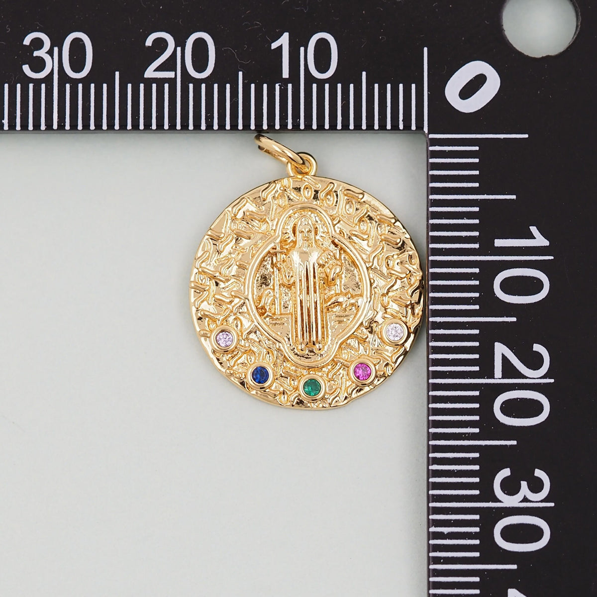 18K Gold Filled Virgin Mary Charm Pendant for Jewelry Making