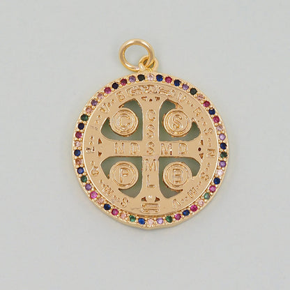 Gold religion Charms,18K Gold Filled religion Pendant,Cross Charm Bracelet Necklace for DIY Jewelry Making Supply