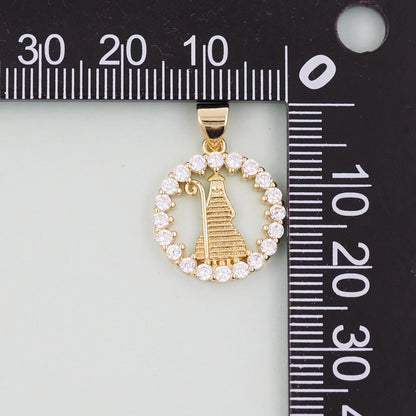 Gold virgin mary Charms,18K Gold Filled virgin mary Pendant,virgin mary Charm Bracelet Necklace for DIY Jewelry Making Supply