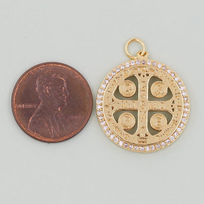 Gold religion Charms,18K Gold Filled religion Pendant,Cross Charm Bracelet Necklace for DIY Jewelry Making Supply