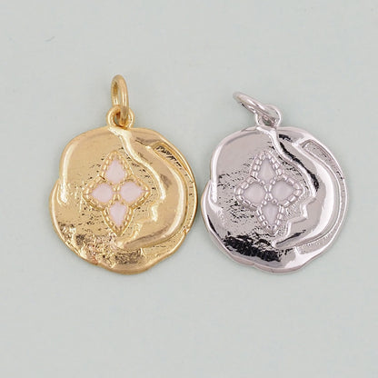 Gold geometry Charms,18K Gold Filled geometry Pendant,geometry Charm Bracelet Necklace for DIY Jewelry Making Supply