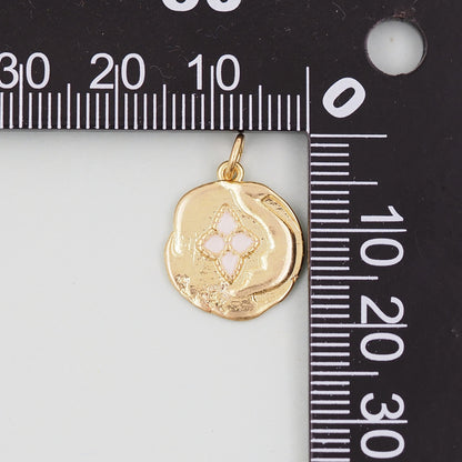 Gold geometry Charms,18K Gold Filled geometry Pendant,geometry Charm Bracelet Necklace for DIY Jewelry Making Supply