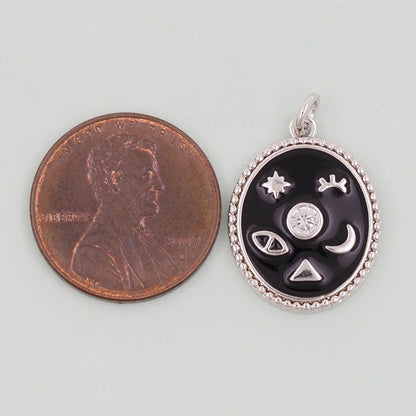 18K Gold Filled Moon Charm Pendant for Jewelry Making