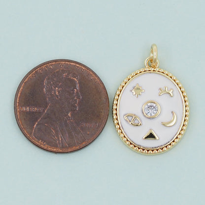 18K Gold Filled Moon Charm Pendant for Jewelry Making
