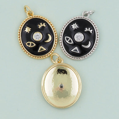 18K Gold Filled Moon Charm Pendant for Jewelry Making