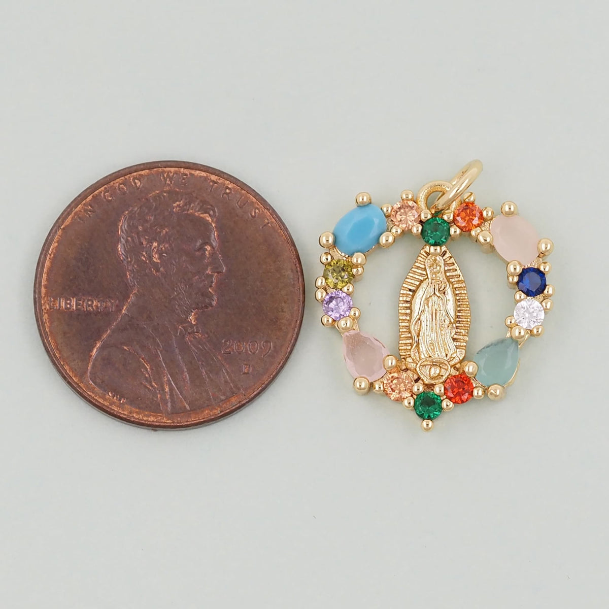 Gold virgin mary Charms,18K Gold Filled virgin mary Pendant,virgin mary Charm Bracelet Necklace for DIY Jewelry Making Supply