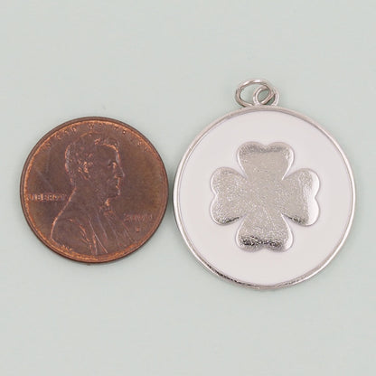 Gold Flower Charms,18K Gold Filled Flower Pendant,Round Flower Charm Bracelet Necklace for DIY Jewelry Making Supply