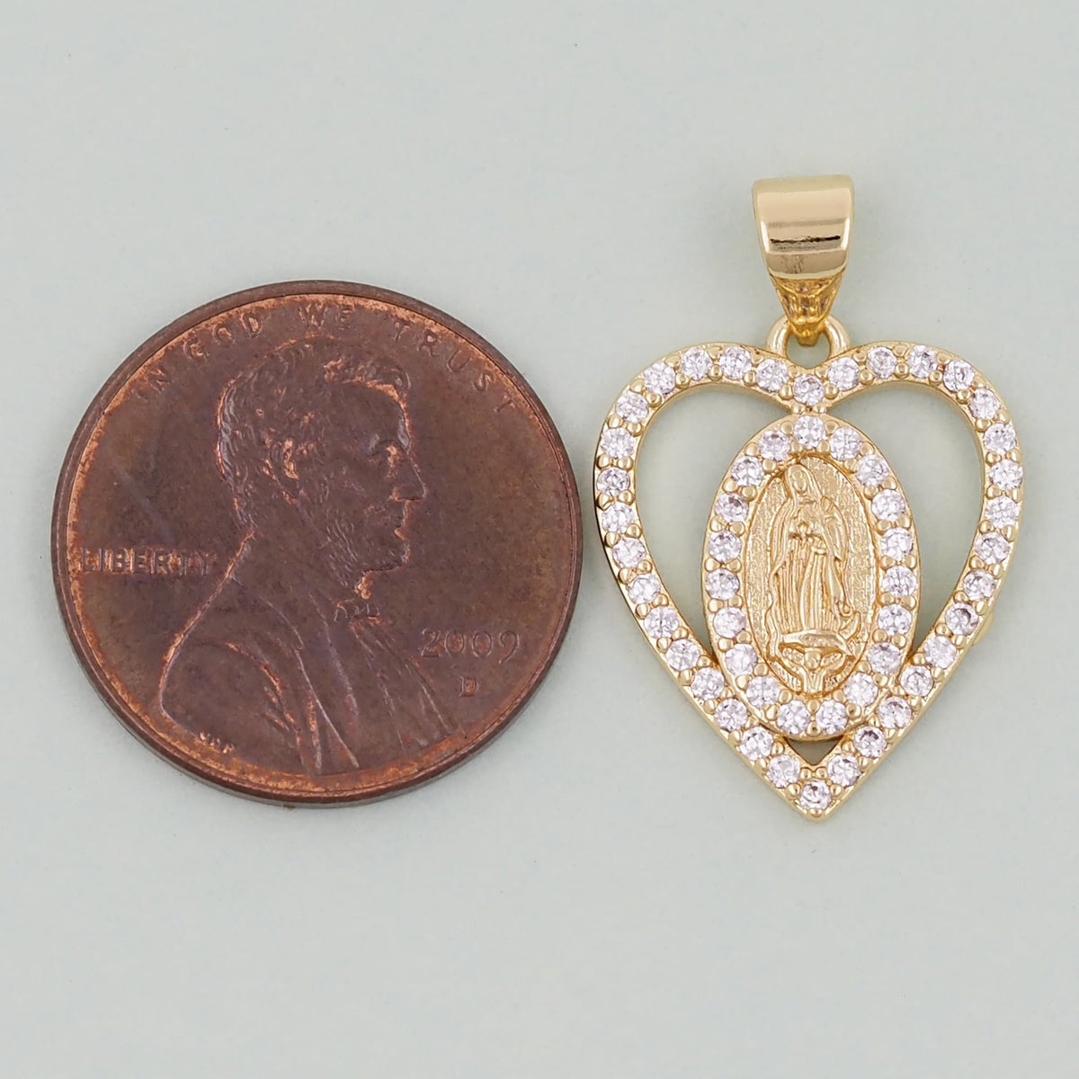 Gold Our Lady of Guadalupe Charms,18K Gold Filled virgin mary Pendant,virgin mary Charm Bracelet Necklace for DIY Jewelry Mak
