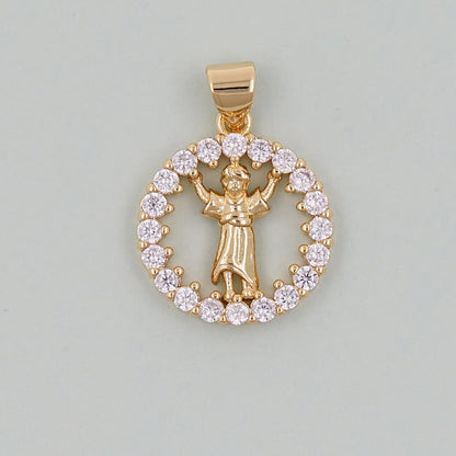 Gold religion Charms,18K Gold Filled religion Pendant,holy Charm Bracelet Necklace for DIY Jewelry Making Supply