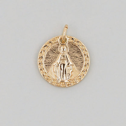 Gold virgin mary Charms,18K Gold Filled virgin mary Pendant,virgin mary Charm Bracelet Necklace for DIY Jewelry Making Supply