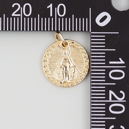 Gold virgin mary Charms,18K Gold Filled virgin mary Pendant,virgin mary Charm Bracelet Necklace for DIY Jewelry Making Supply