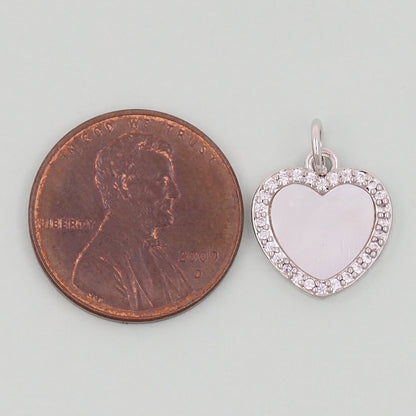 18K Gold Filled Heart Charm Pendant for Jewelry Making