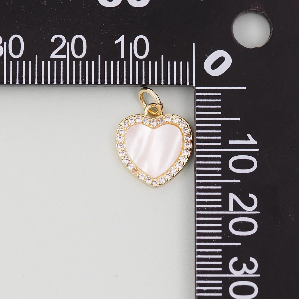 18K Gold Filled Heart Charm Pendant for Jewelry Making