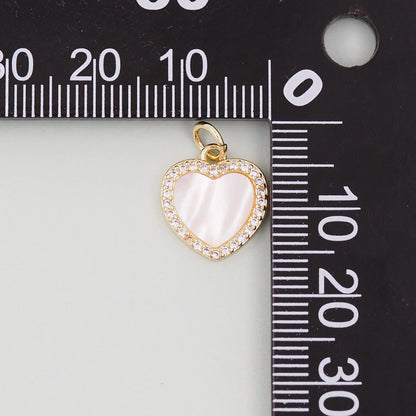 18K Gold Filled Heart Charm Pendant for Jewelry Making