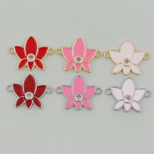 Gold Lotus Charms,18K Gold Filled Lotus Pendant,Flower Charm Bracelet Necklace for DIY Jewelry Making Supply