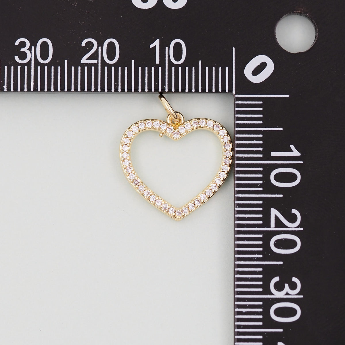 Gold Heart Charms,18K Gold Filled Heart Pendant,Heart Charm Bracelet Necklace for DIY Jewelry Making Supply