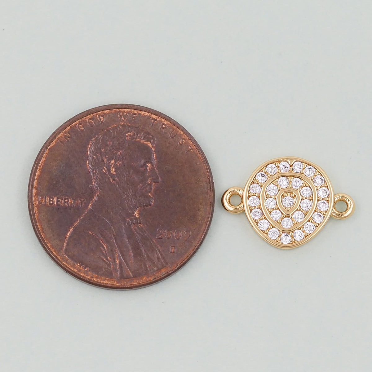 Gold Round Connector Charms,18K Gold Filled Round Pendant,Round Charm Bracelet Necklace for DIY Jewelry Making Supply