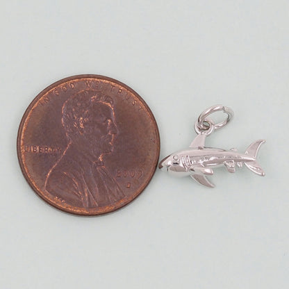 Gold shark Charms,18K Gold Filled shark Pendant,Silver shark Charm Bracelet Necklace for DIY Jewelry Making Supply