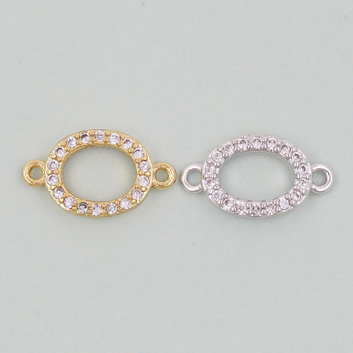 18K Gold Filled Oval Connector for Jewelry Making