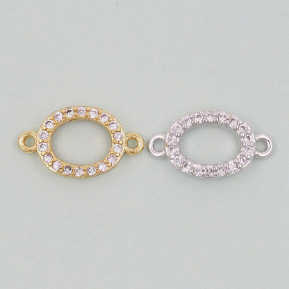 18K Gold Filled Oval Connector for Jewelry Making