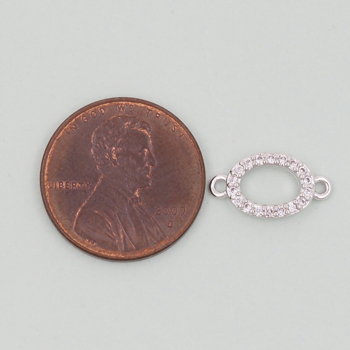 18K Gold Filled Oval Connector for Jewelry Making