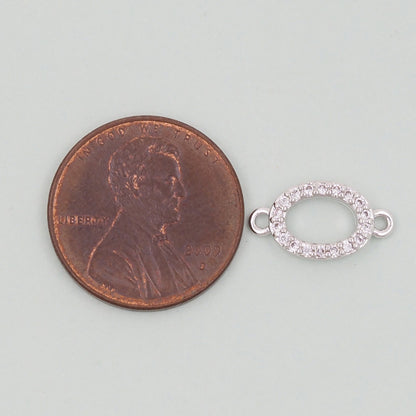 18K Gold Filled Oval Connector for Jewelry Making
