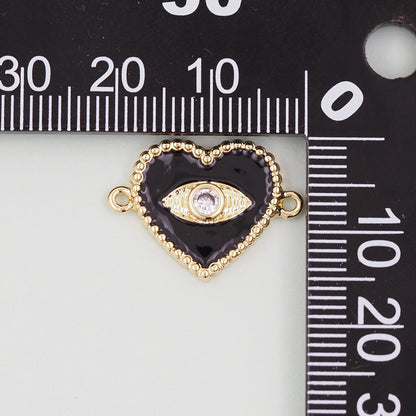 18K Gold Filled Heart Charm Pendant for Jewelry Making