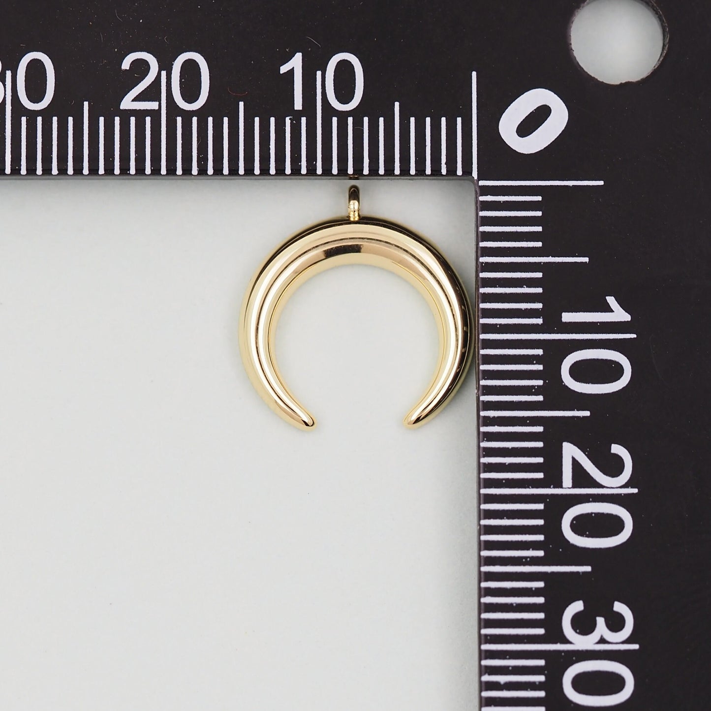 18K Gold Filled Horn Pendant,Horn Charm Bracelet Necklace for DIY Jewelry Making Supply
