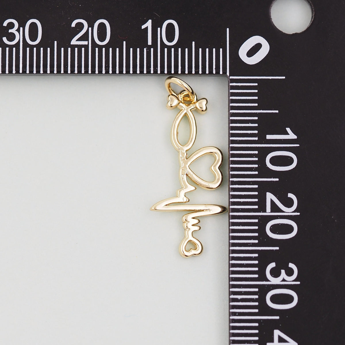 Gold Heart Charms,18K Gold Filled Heart Pendant,Heart Charm Bracelet Necklace for DIY Jewelry Making Supply
