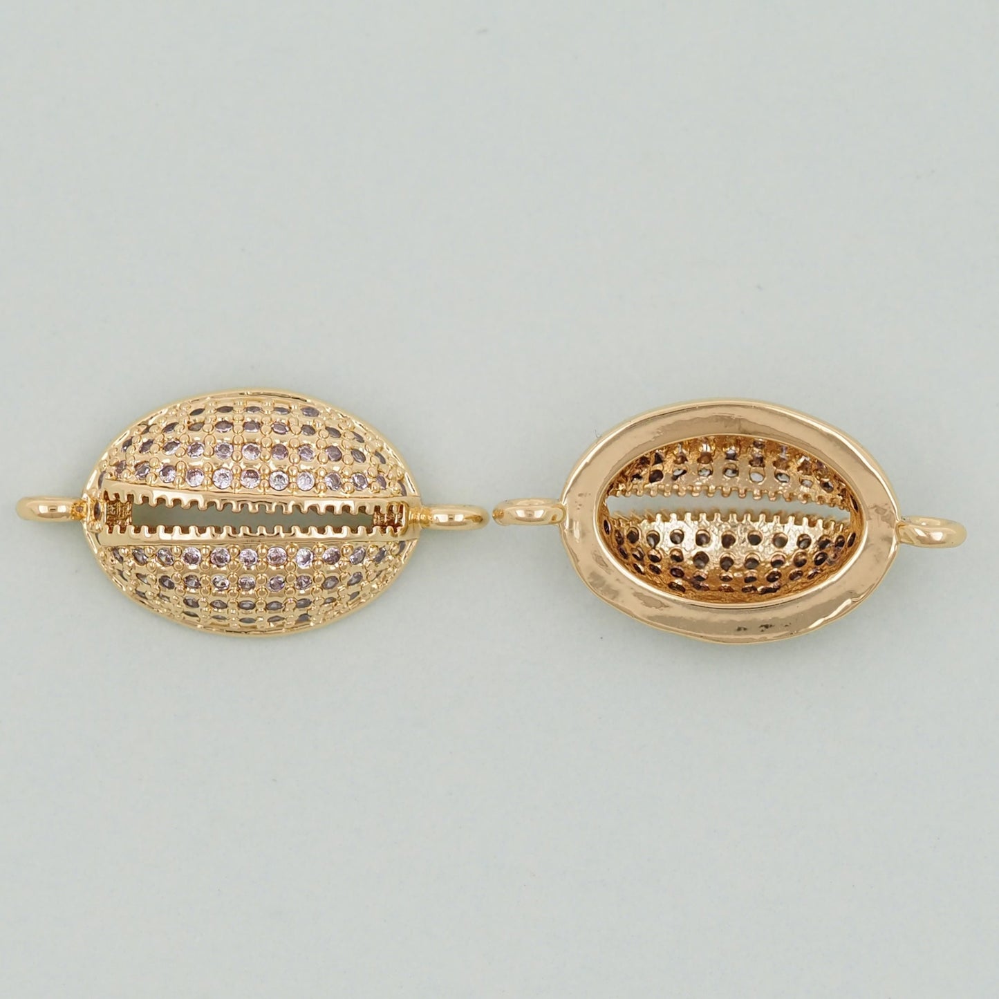 Gold Shell Connector Charms,18K Gold Filled Conch Shell Pendant,Conch Shell Charm Bracelet Necklace for DIY Jewelry Making Supply